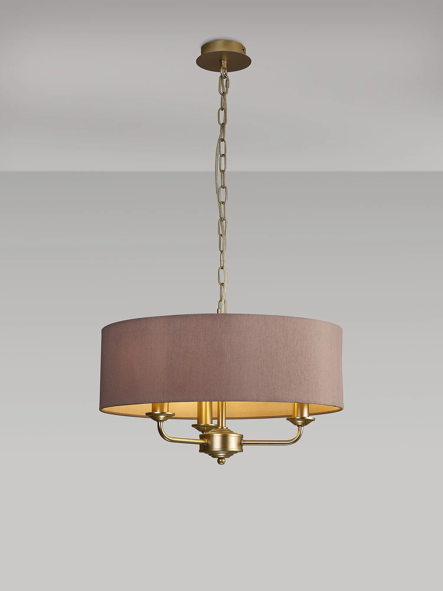 Banyan 45cm 3 Light Pendant Champagne Gold; Taupe/Halo Gold DK0956  Deco Banyan CG TA